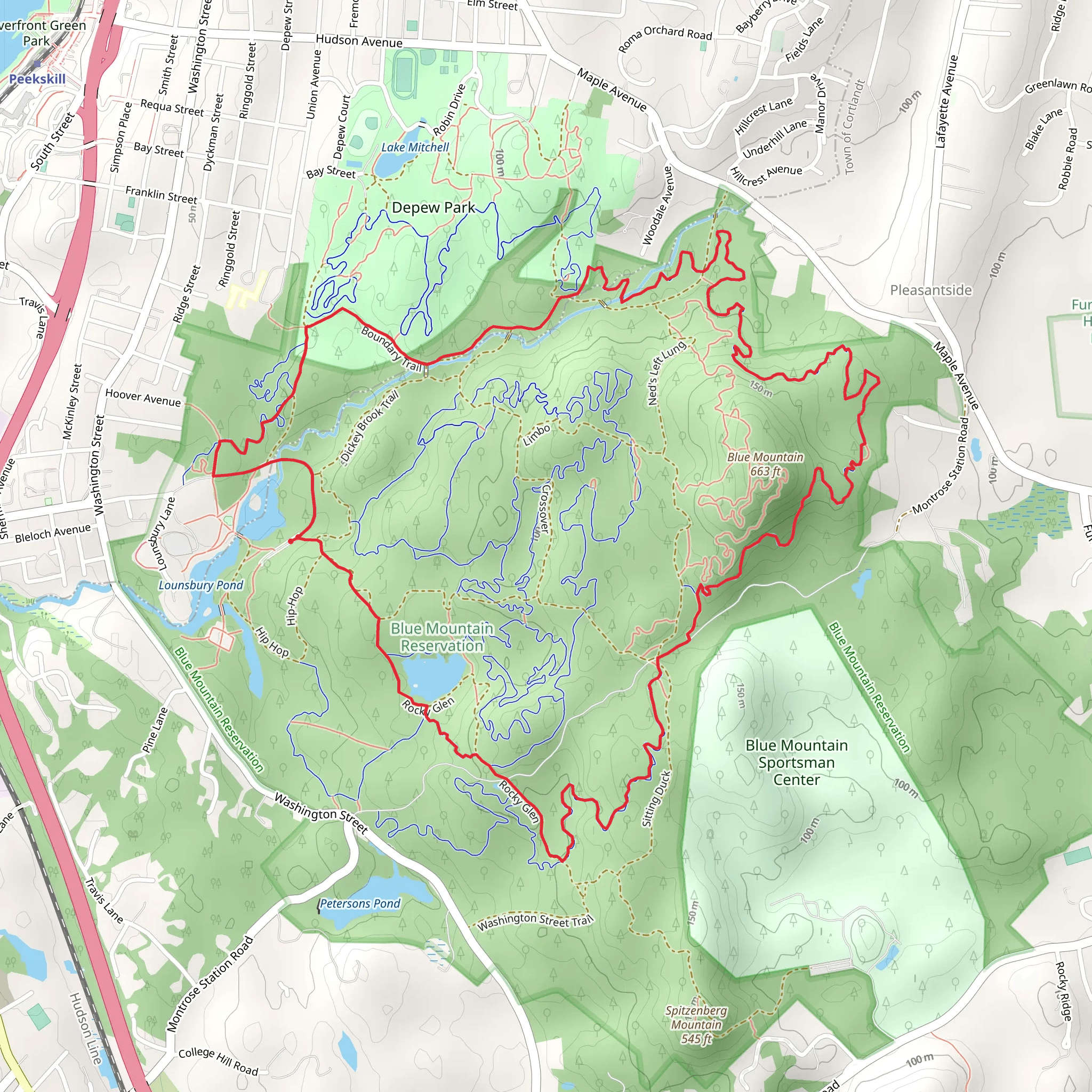 Myx Monster and Boundary Trail mobile static map