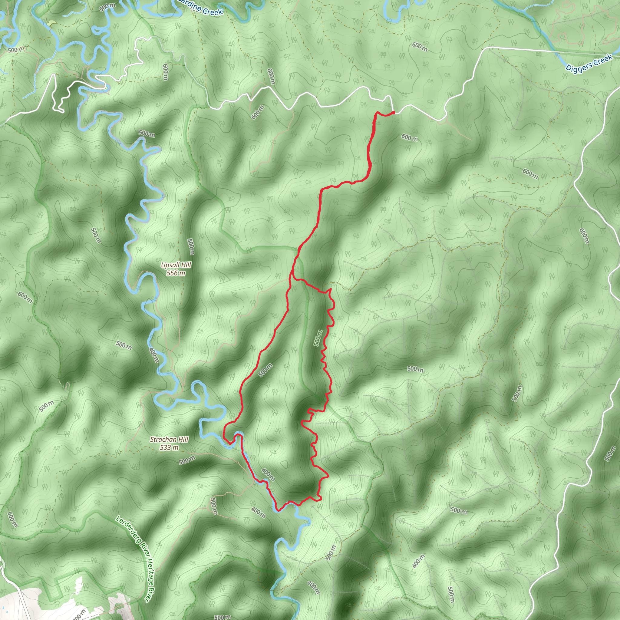 Clearwater Gully Trail mobile static map
