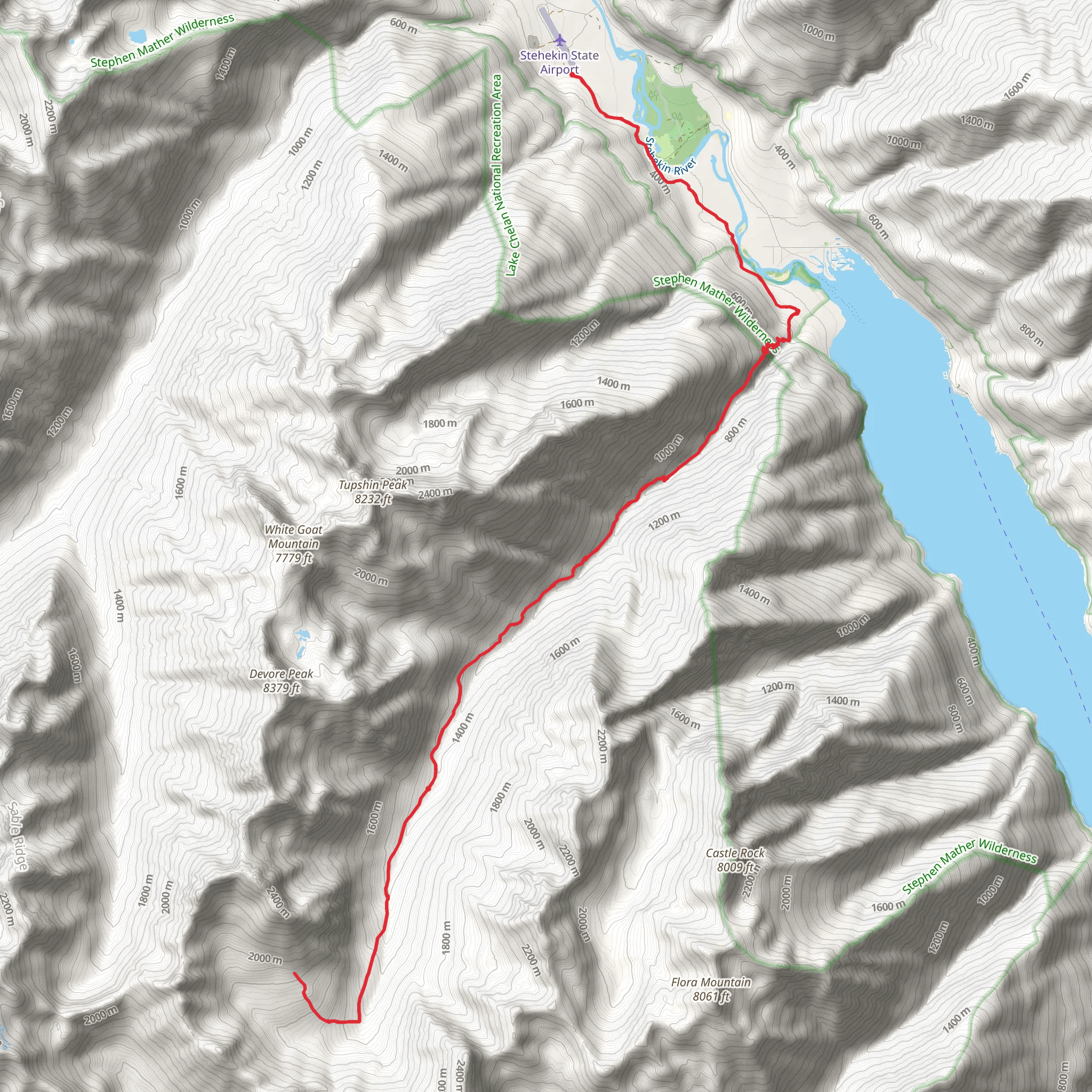 Fourth of July Basin via Devore Creek Trail mobile static map