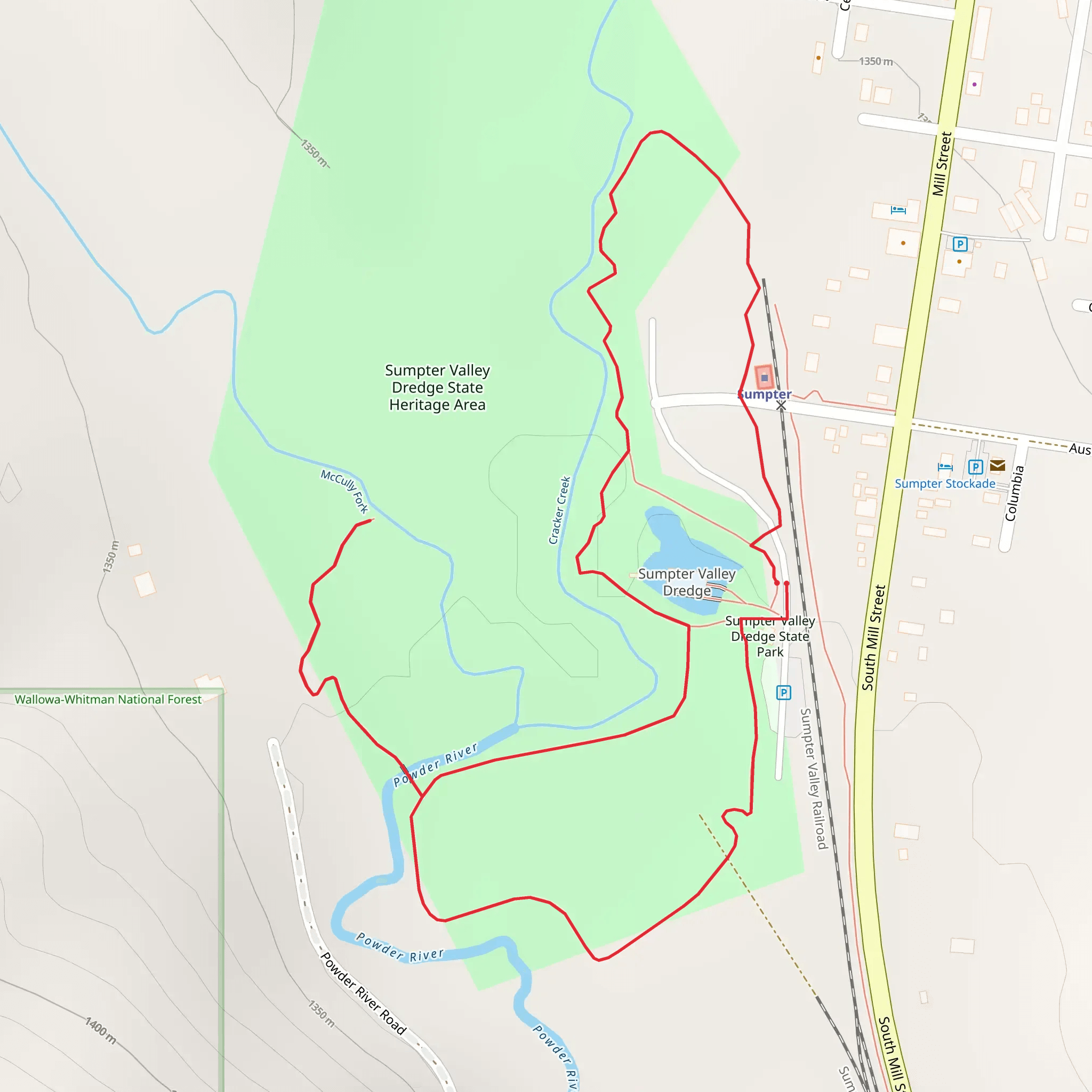 Powder River and Cracker Creek Loop mobile static map