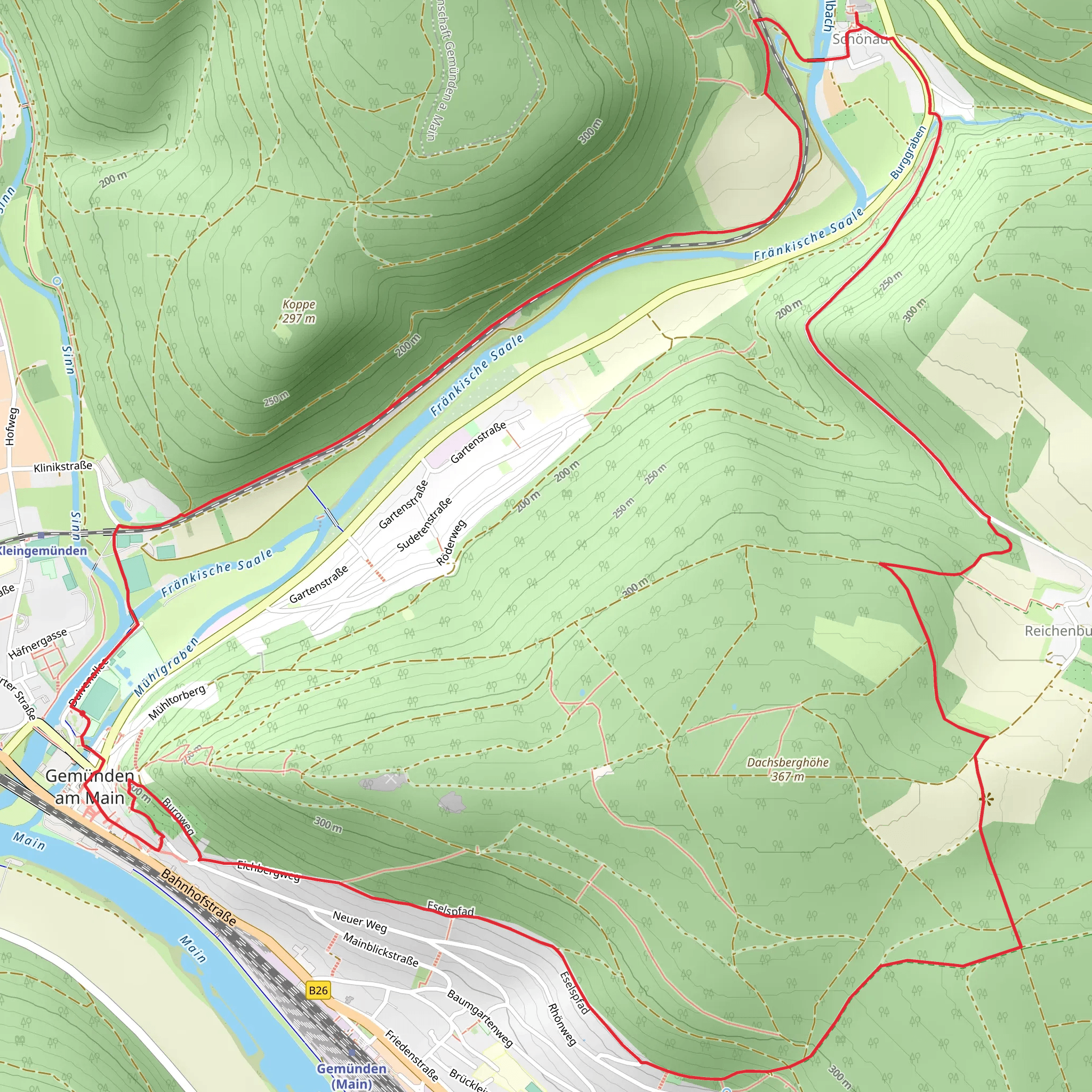 Duivenallee and Eichbergweg Loop mobile static map