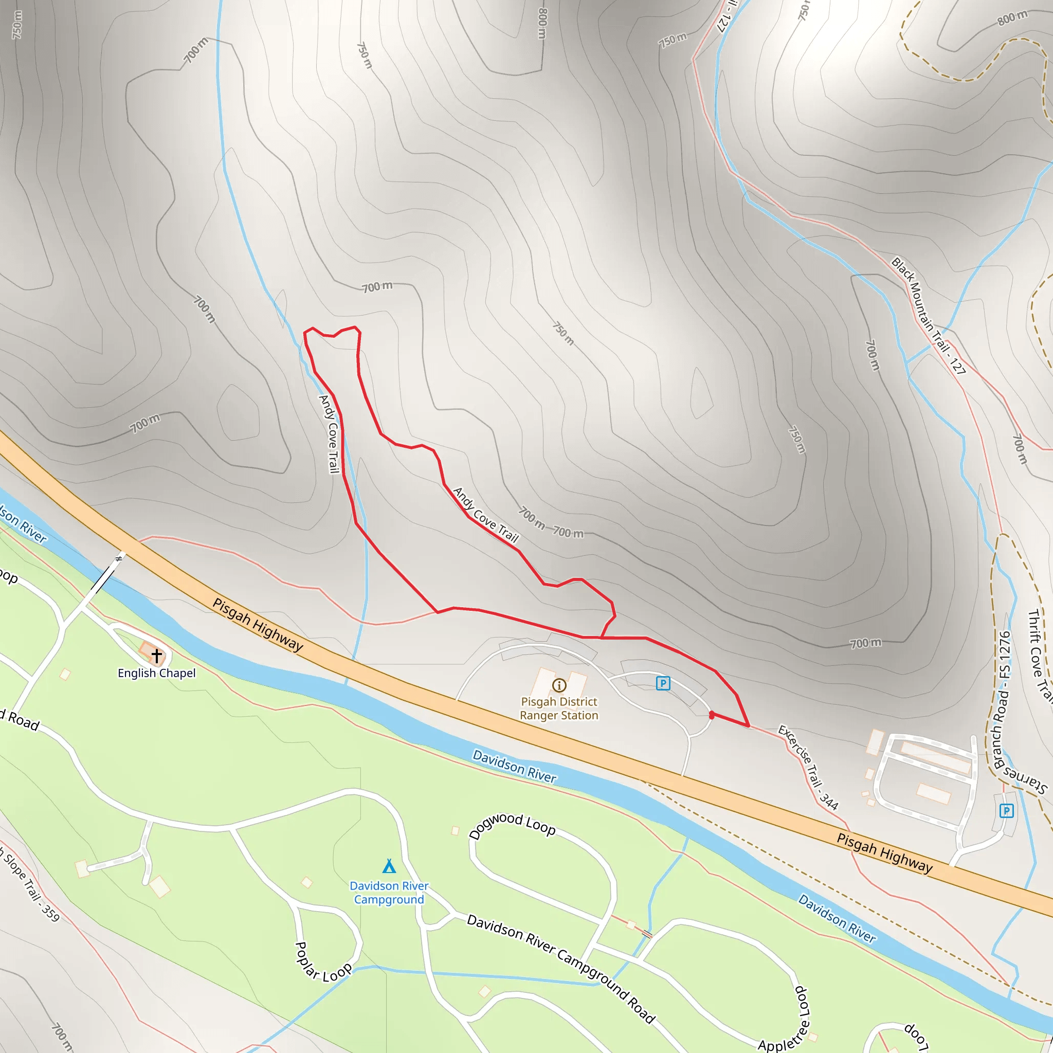 Andy Cove Trail mobile static map