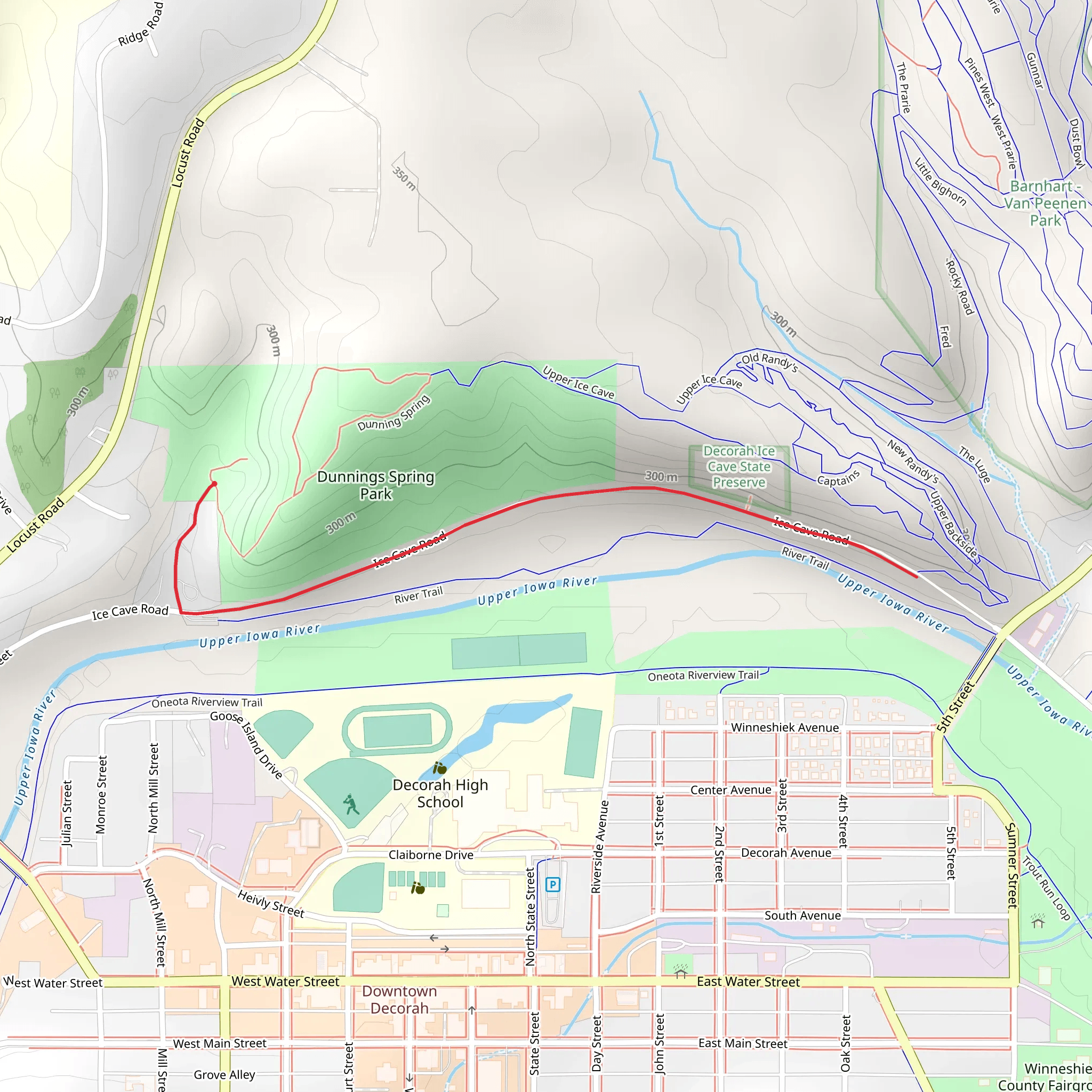 Dunnings Spring Park - Ice Cave Road mobile static map