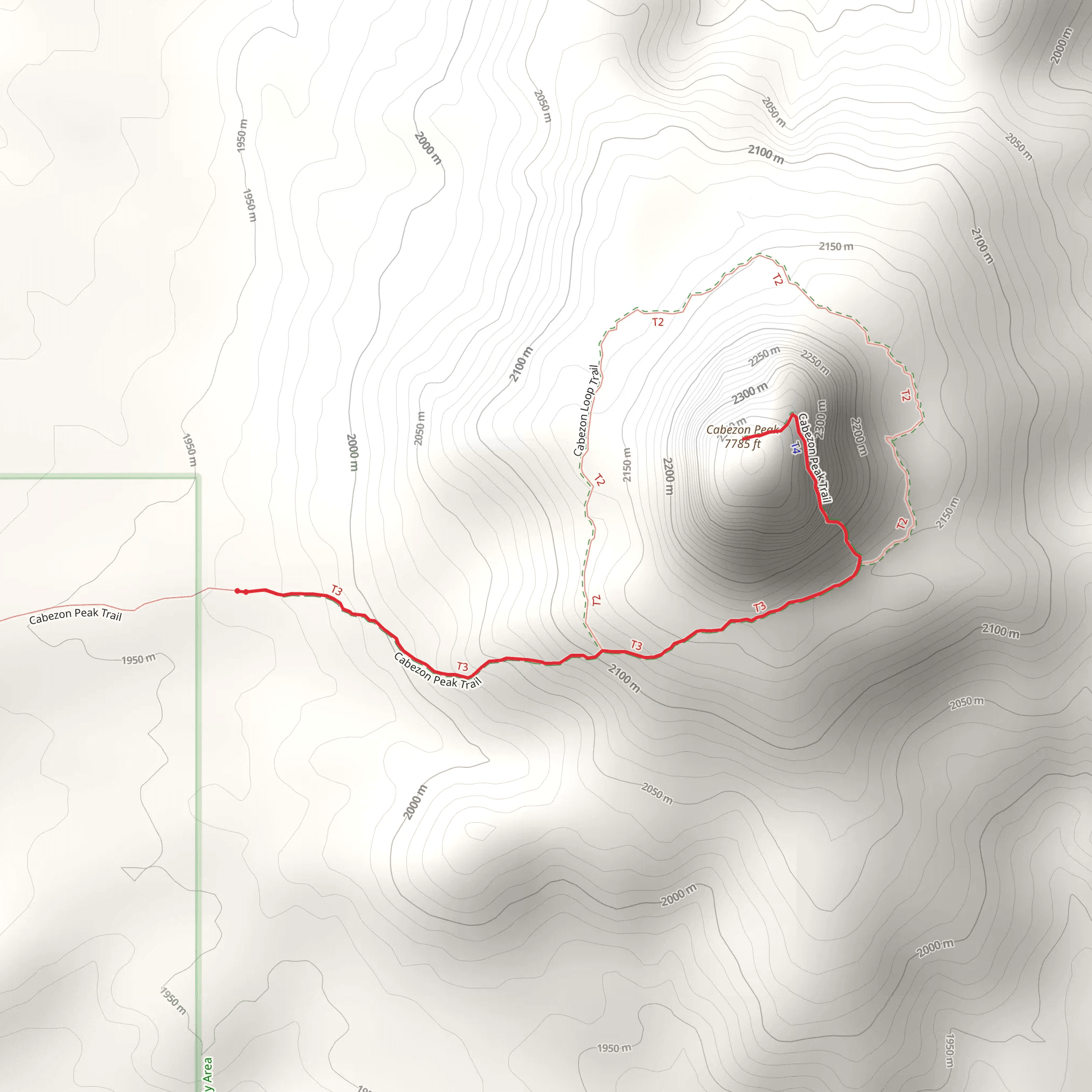 Cabezon Peak mobile static map