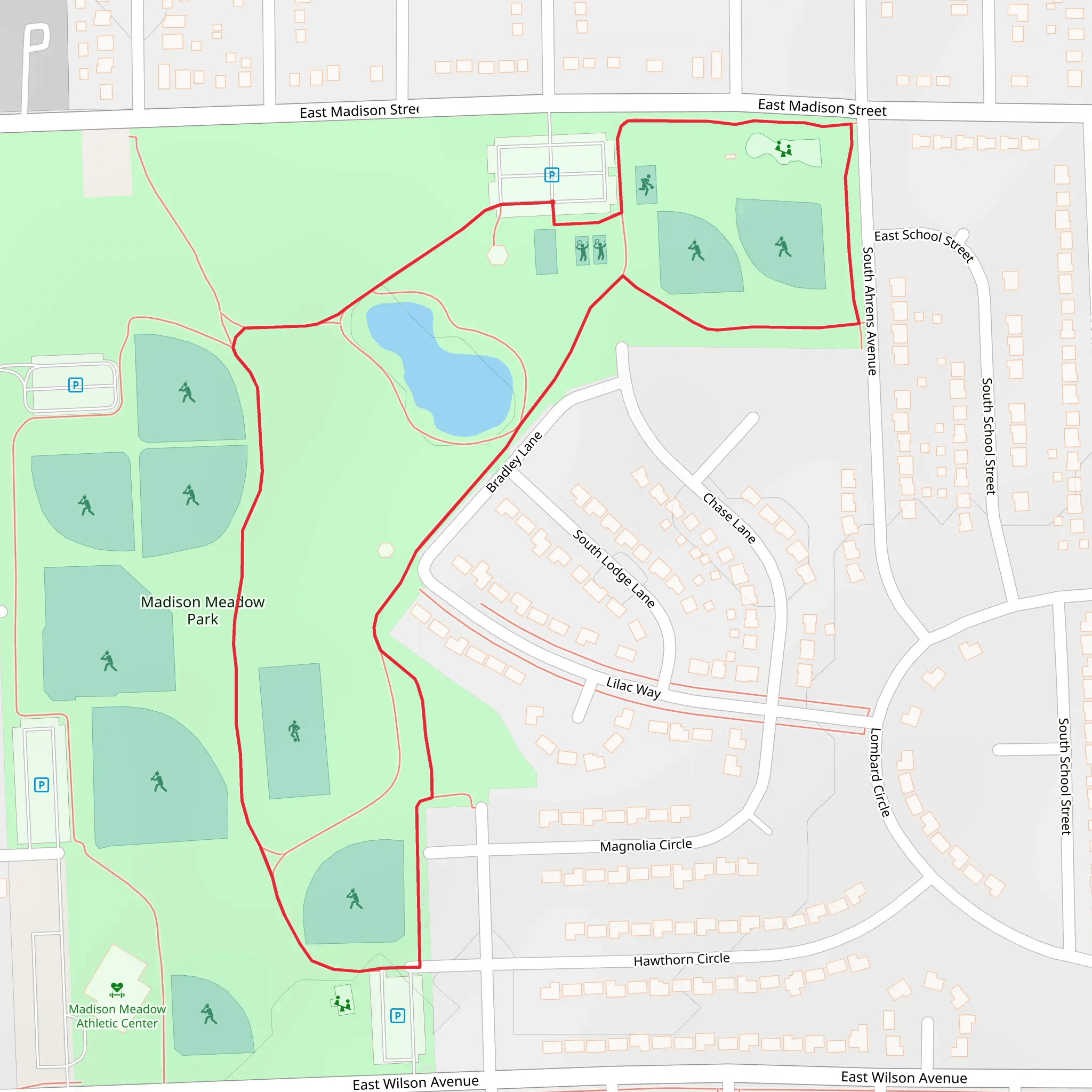 Madison Meadow Park Loop mobile static map