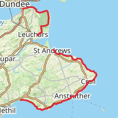 Fife Coastal Path 6-Day Moderate Tour (Hillwalk Tours) mobile static map