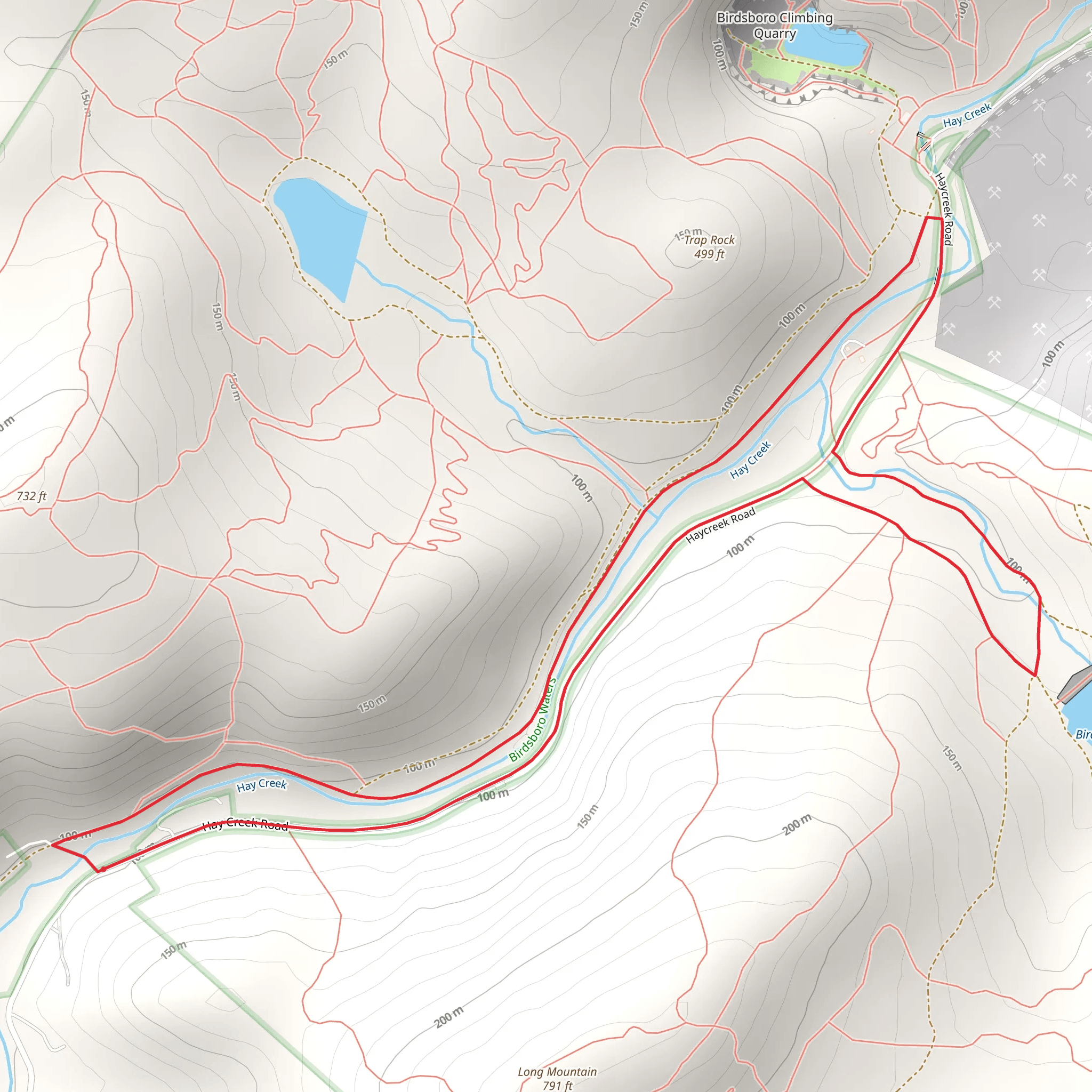 Birdsboro Reservoir via Hay Creek Loop mobile static map