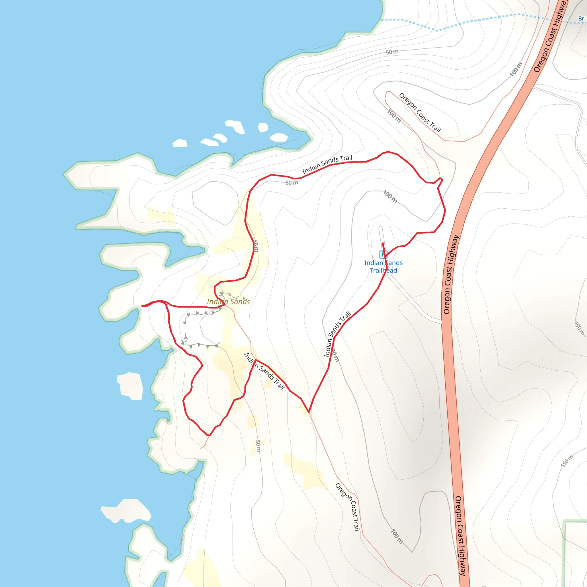 Indian Sands Loop Trail mobile static map