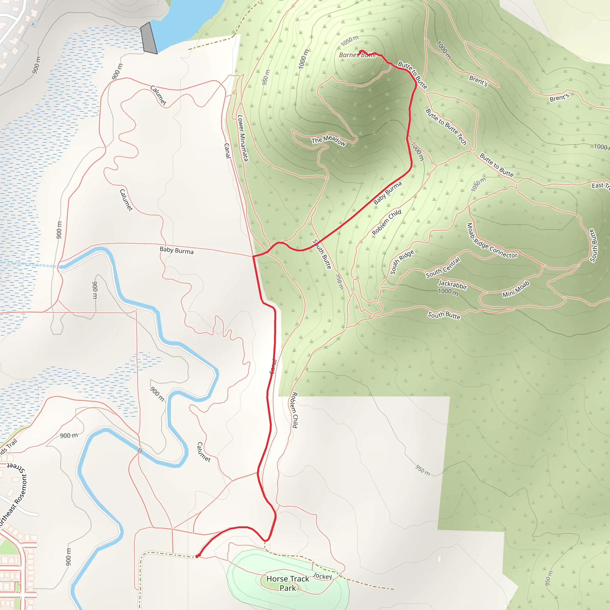 Barnes Butte mobile static map