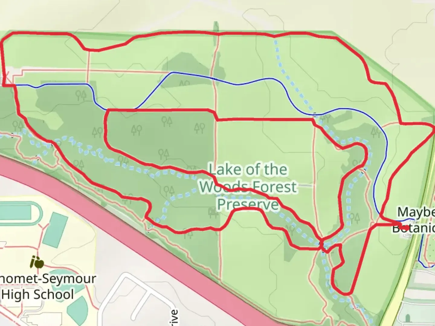 An image depicting the trail 5 Mile Loop Trail and its surrounding area.