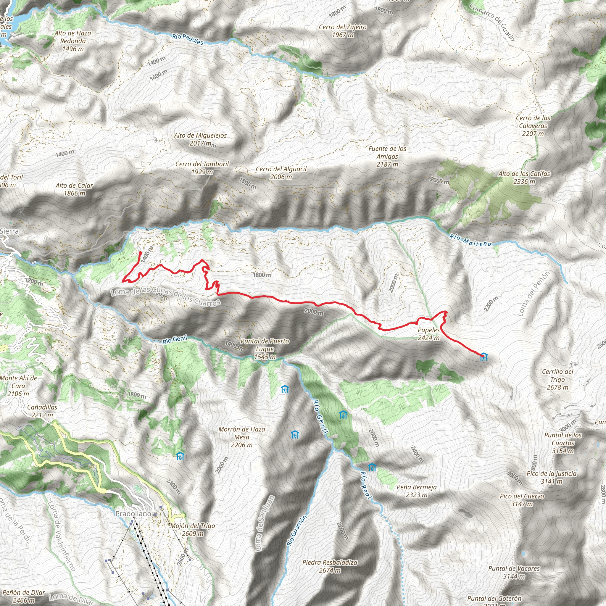 Carril Cicloturista RA - Güéjar Sierra - Peña Partida mobile static map