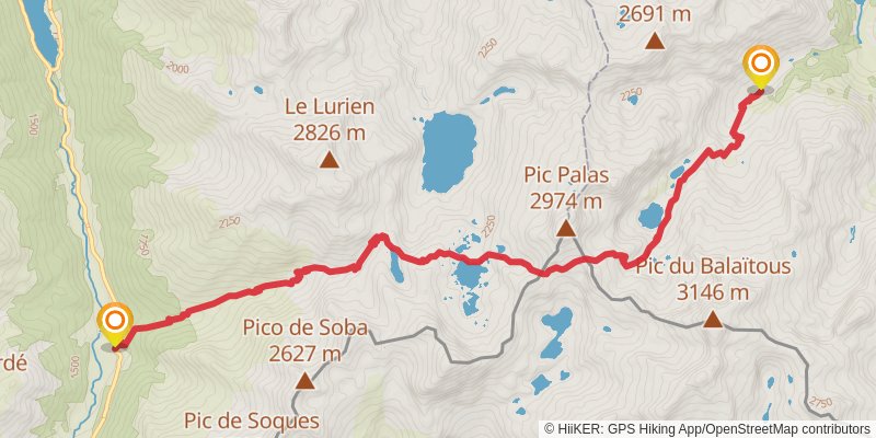 Haute Randonnée Pyrénéenne stage 17 Map