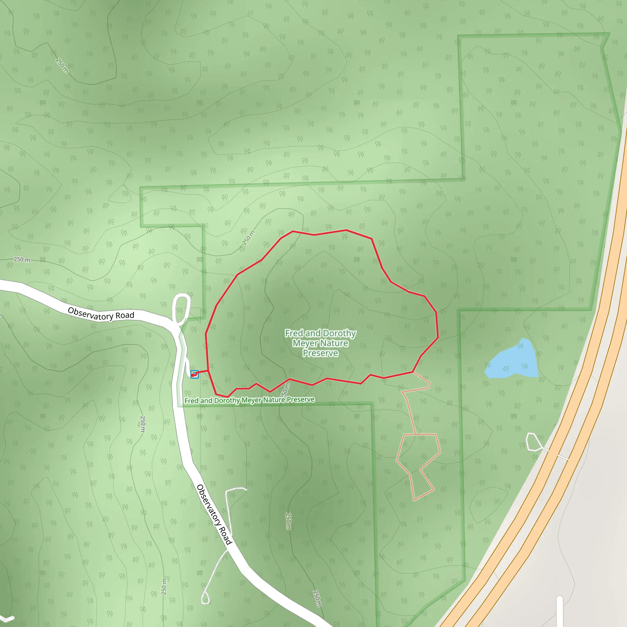 Observatory Road Loop mobile static map