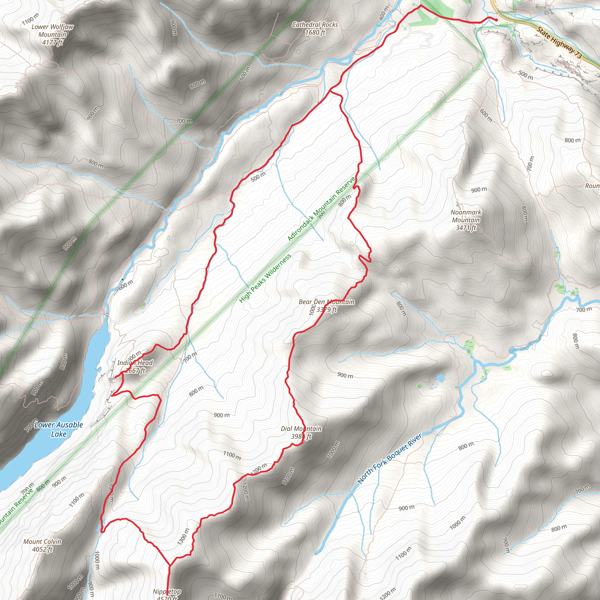 Indian Head - Bear Den Mountain Loop mobile static map