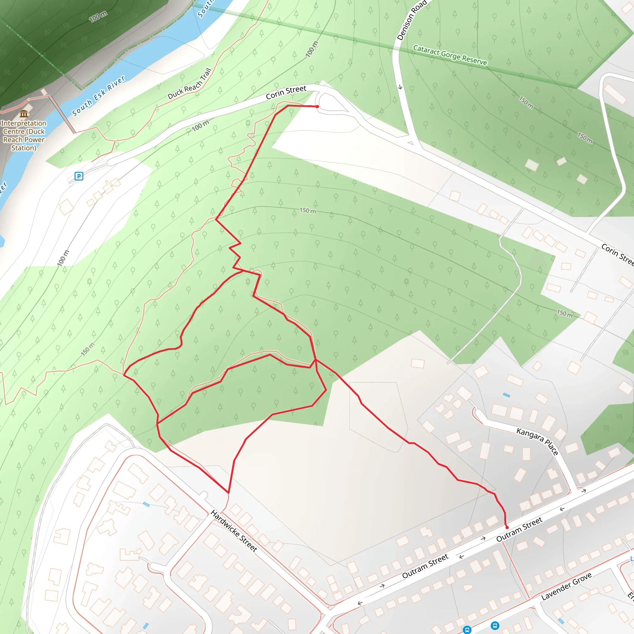 Hardwicke St Trail mobile static map