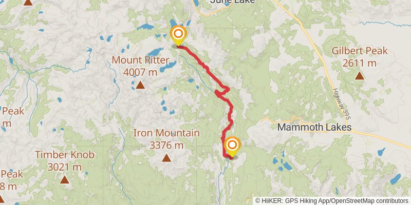 Pacific Crest Trail - Central California stage 26 Map