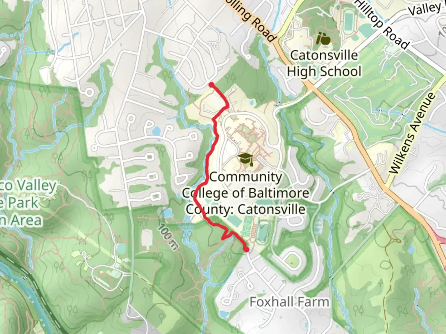 An image depicting the trail Patapsco and its surrounding area.