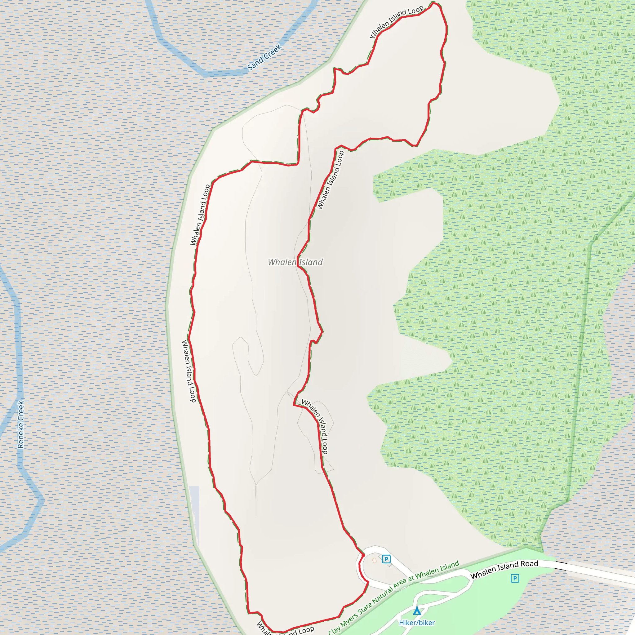 Whalen Island Loop mobile static map