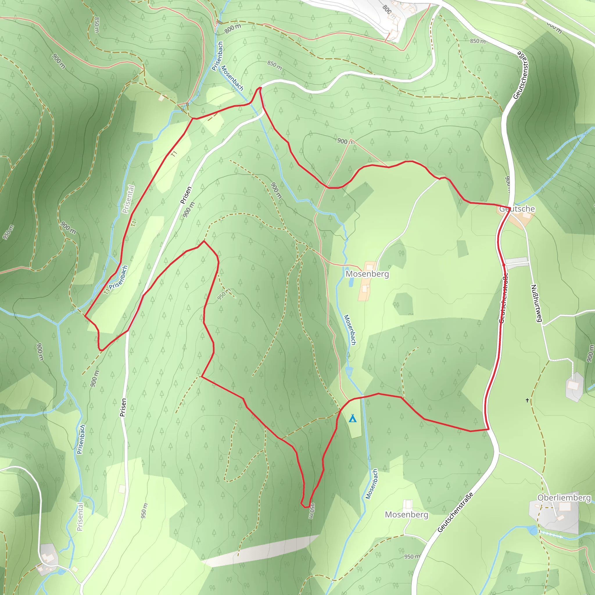 Mosenberg Loop mobile static map
