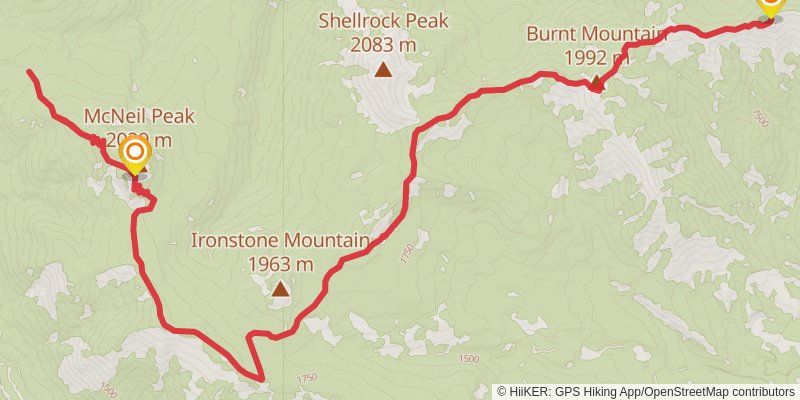 Ironstone Mountain Trail stage 3 Map