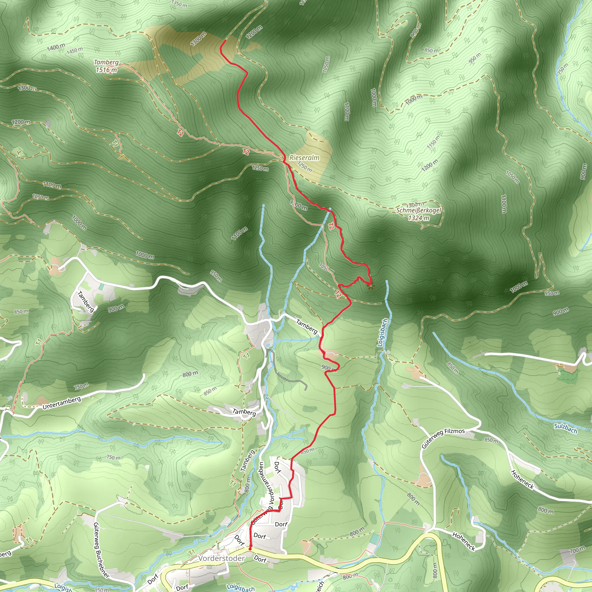 Vorderstoder - Filzmoseralm mobile static map