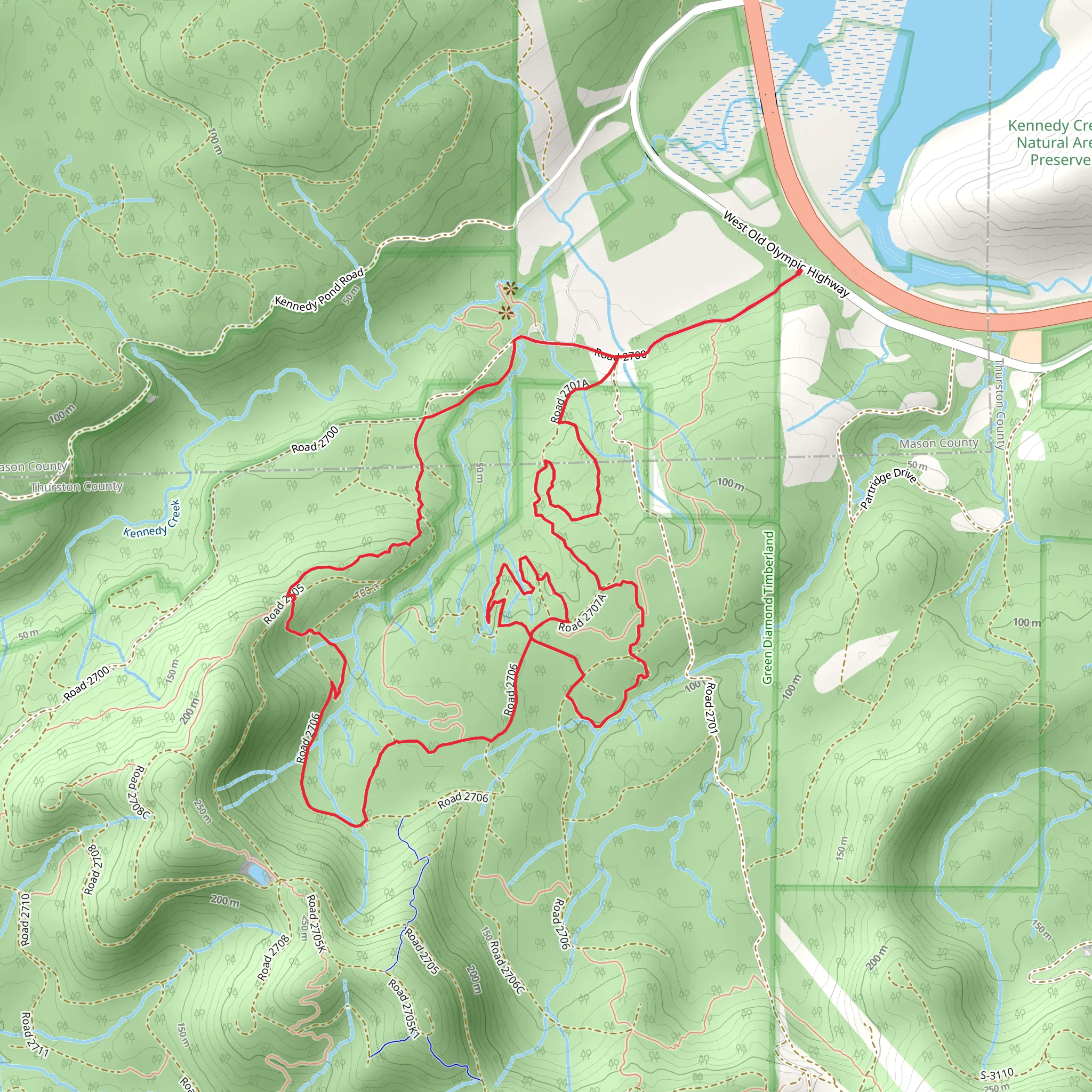 Green Rock and Big Maple Loop mobile static map