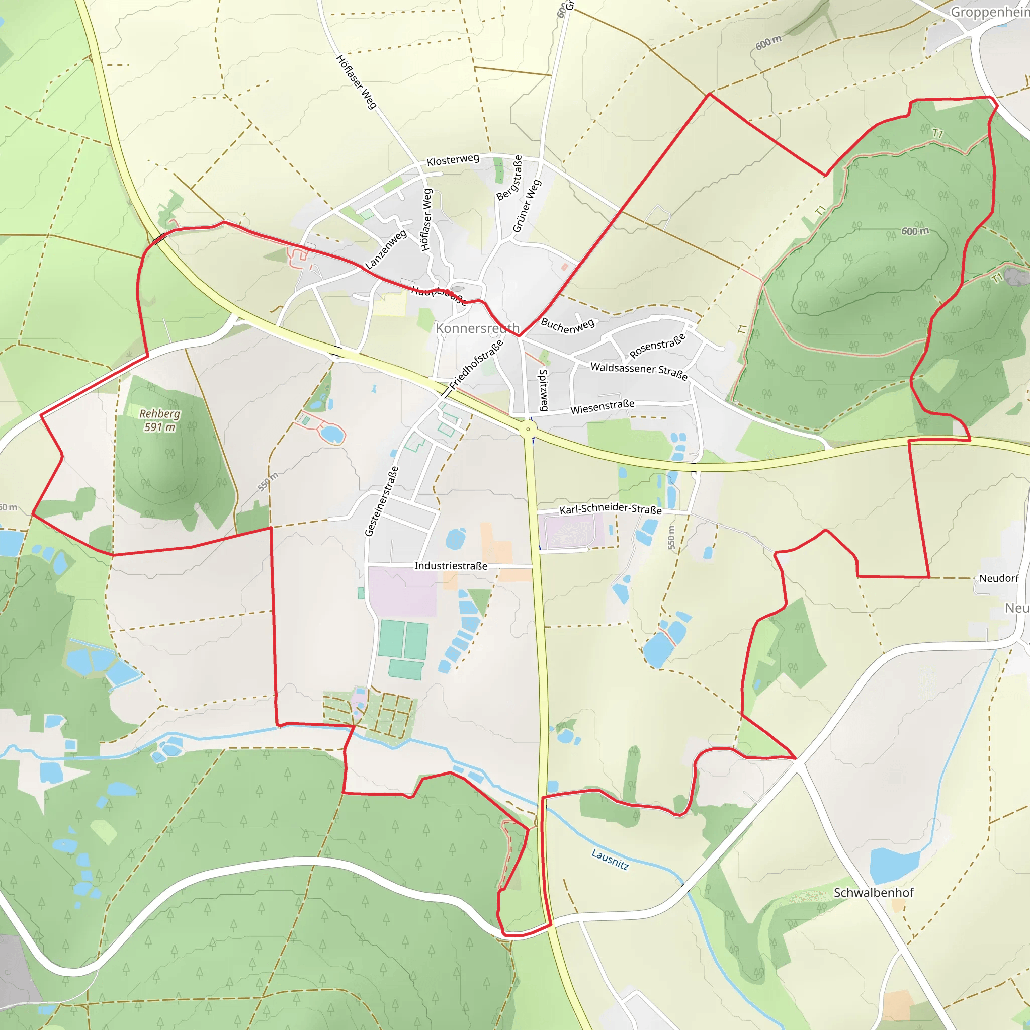 Konnersreuth Loop mobile static map
