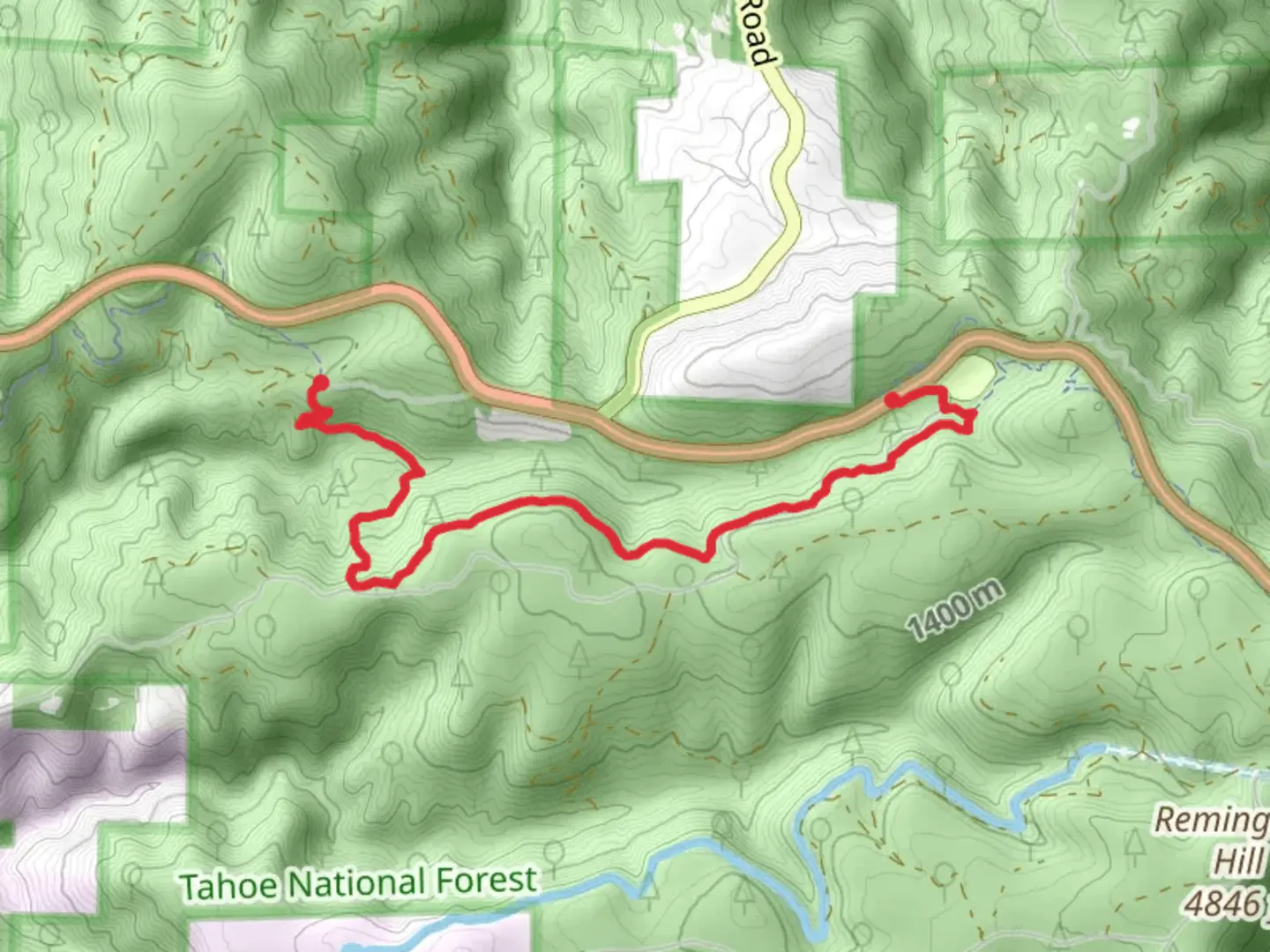 An image depicting the trail Hallelujah Trail and its surrounding area.