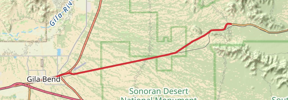 American Perimeter Trail - Southwest Primary stage 16 Map