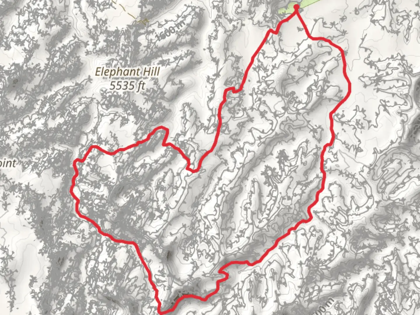 An image depicting the trail Big Spring Canyon Trail, Druid Arch Trail and Wooden Shoe Canyon Trail and its surrounding area.