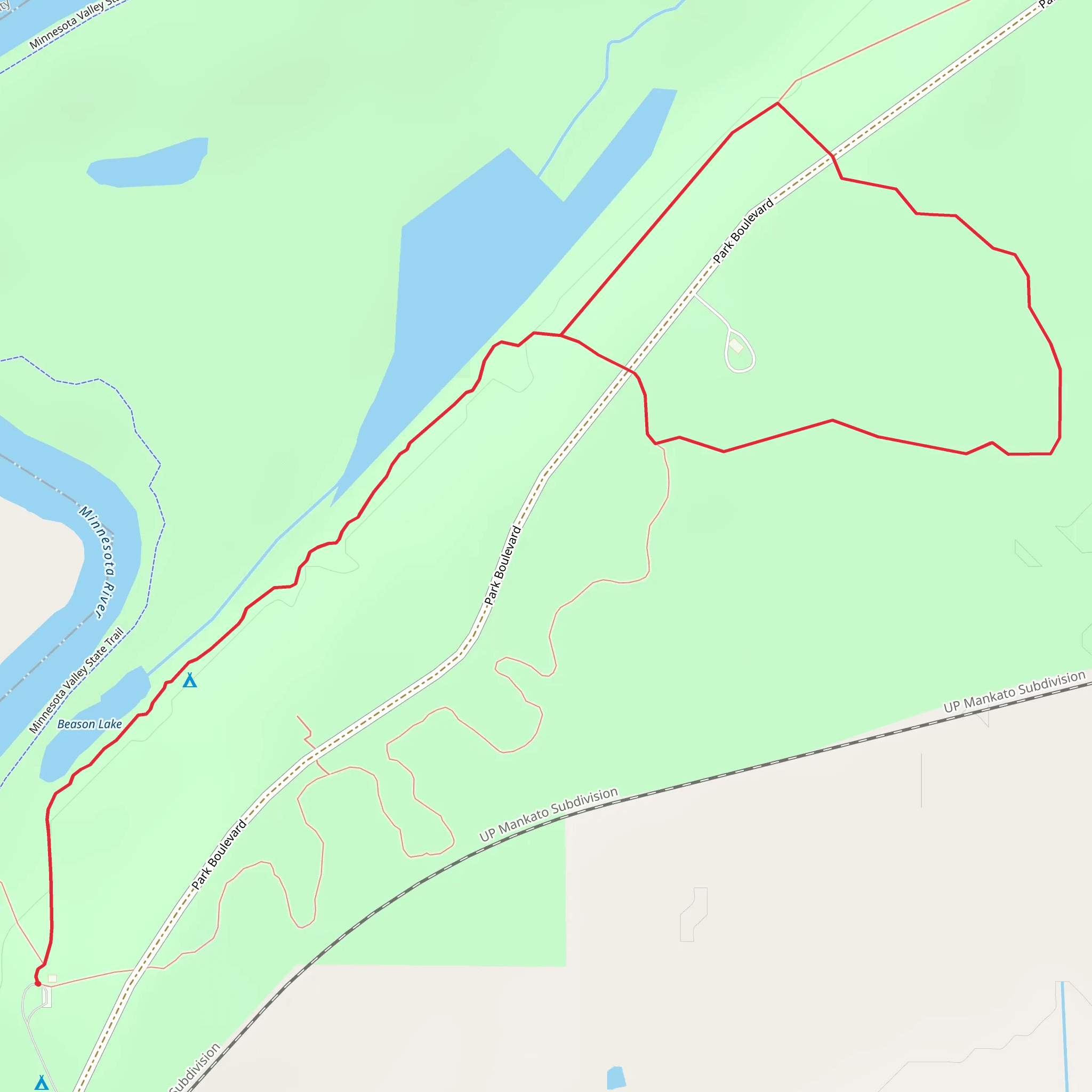 Beason Lake and Minnnesota Valley State Park - Quarry mobile static map
