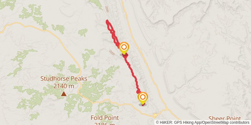 Upper Muley Twist Trail stage 2 Map