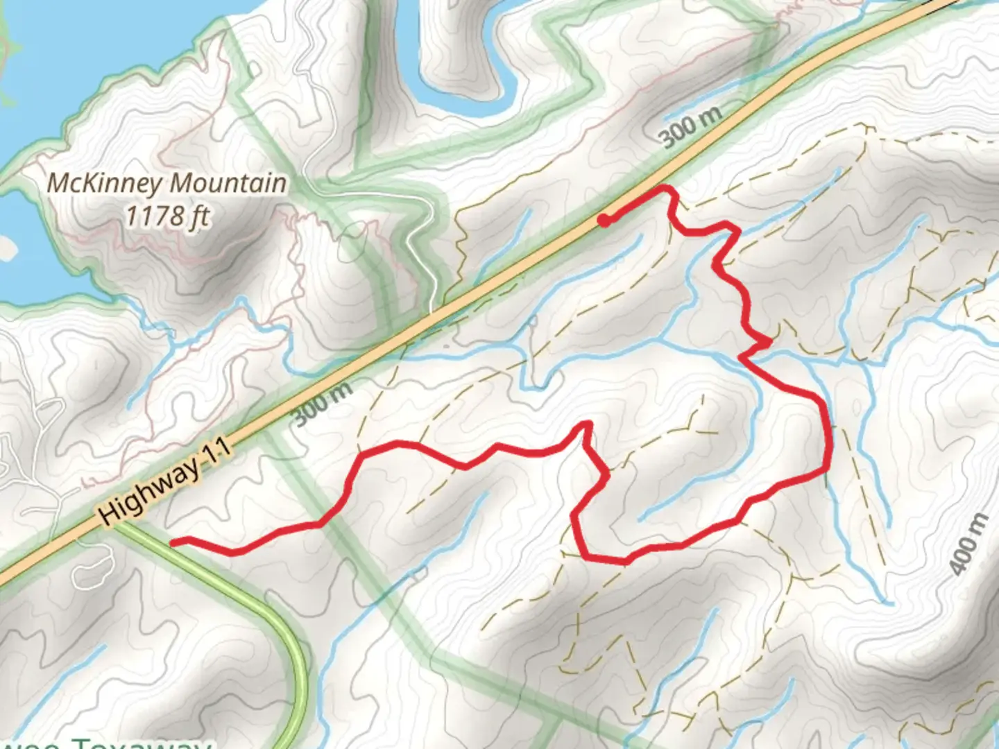 An image depicting the trail Cherokee Foothills Scenic Highway - Poe Creek and its surrounding area.