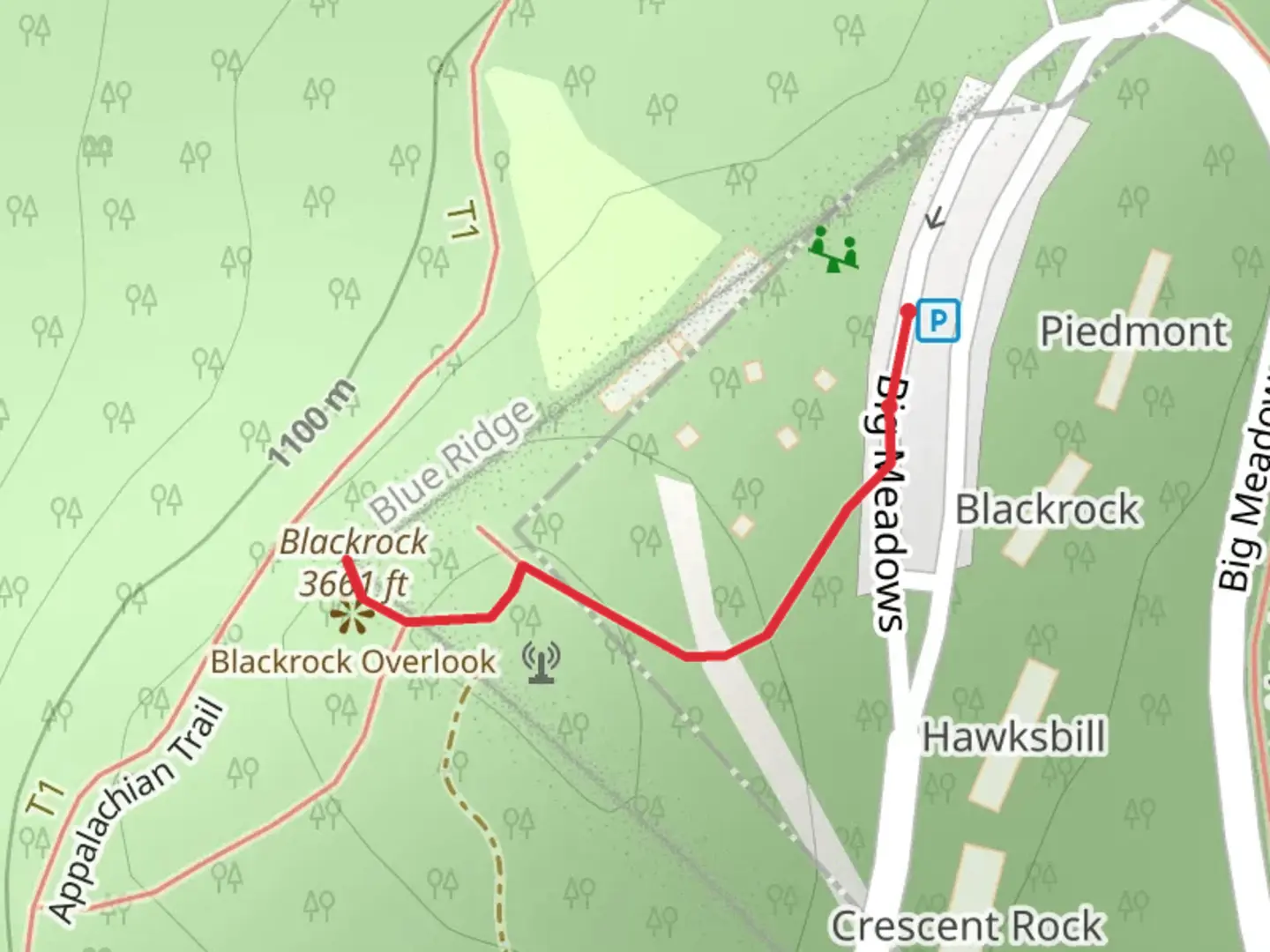 An image depicting the trail Blackrock Trail and its surrounding area.