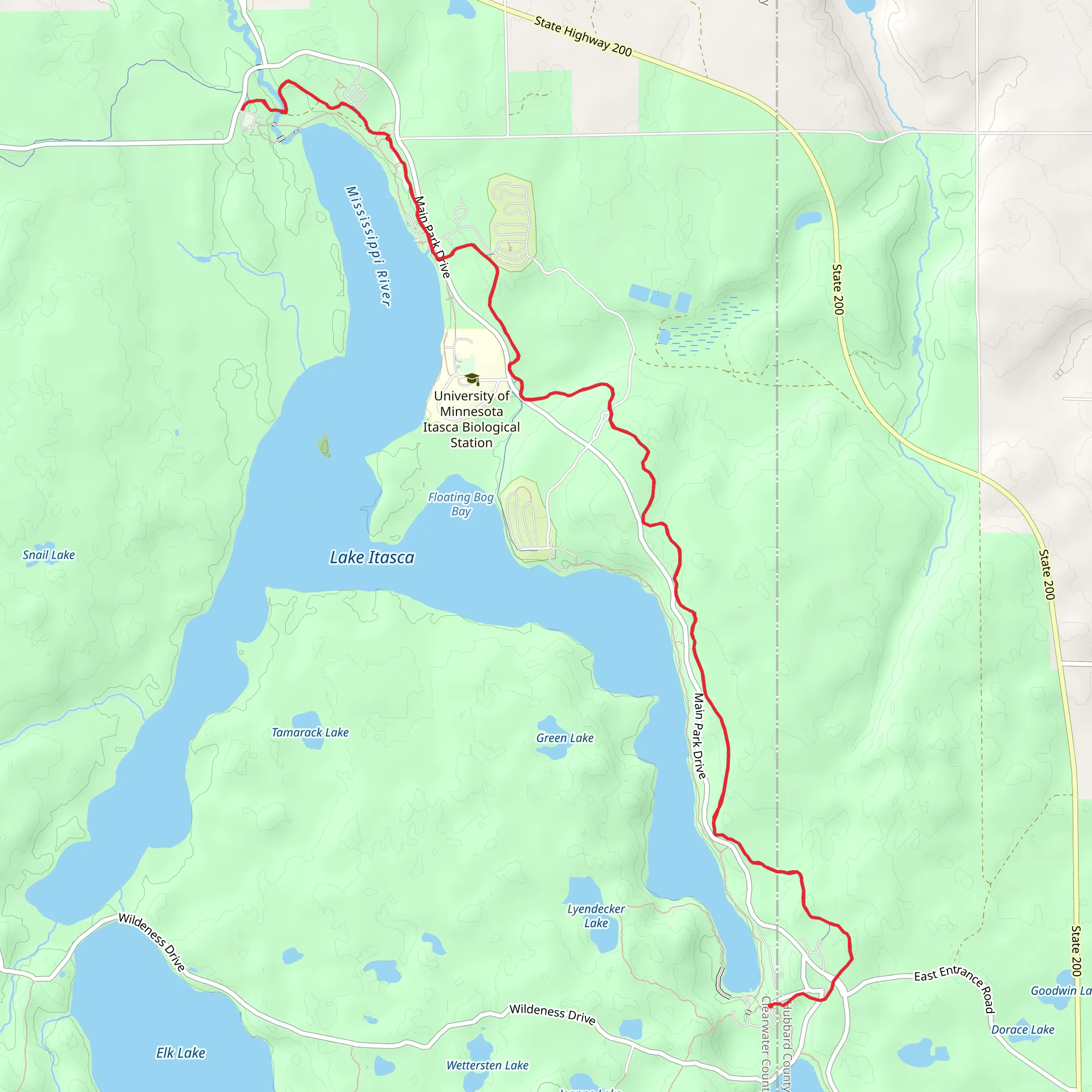 Mississippi Headwaters Trail mobile static map