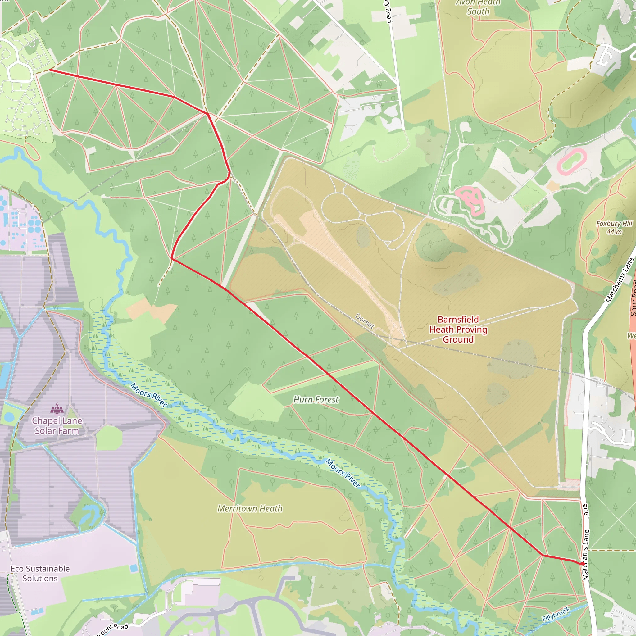 Hurn Forest Walk mobile static map