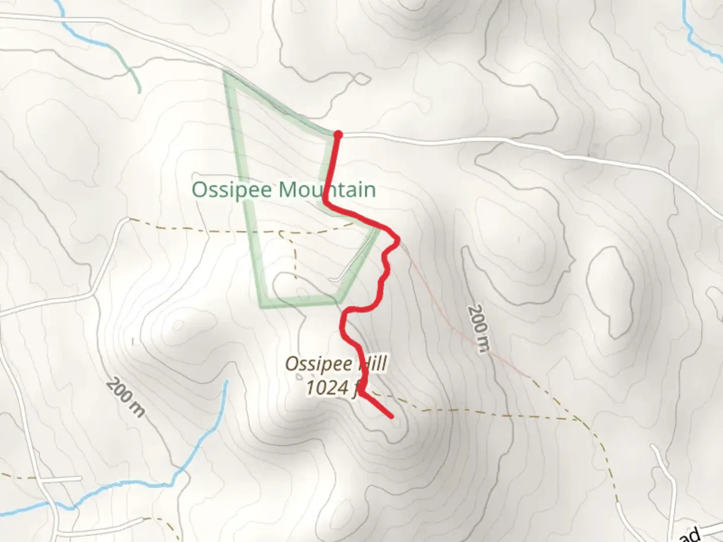 An image depicting the trail Ossipee Hill Trail and its surrounding area.