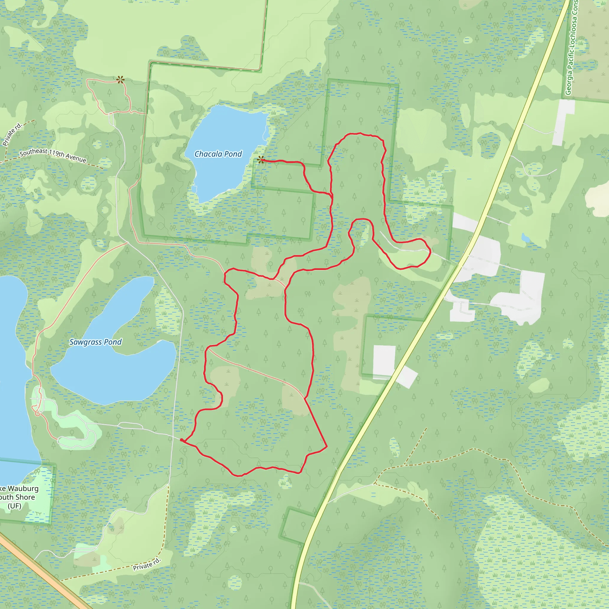 Chacala Loop Trail mobile static map