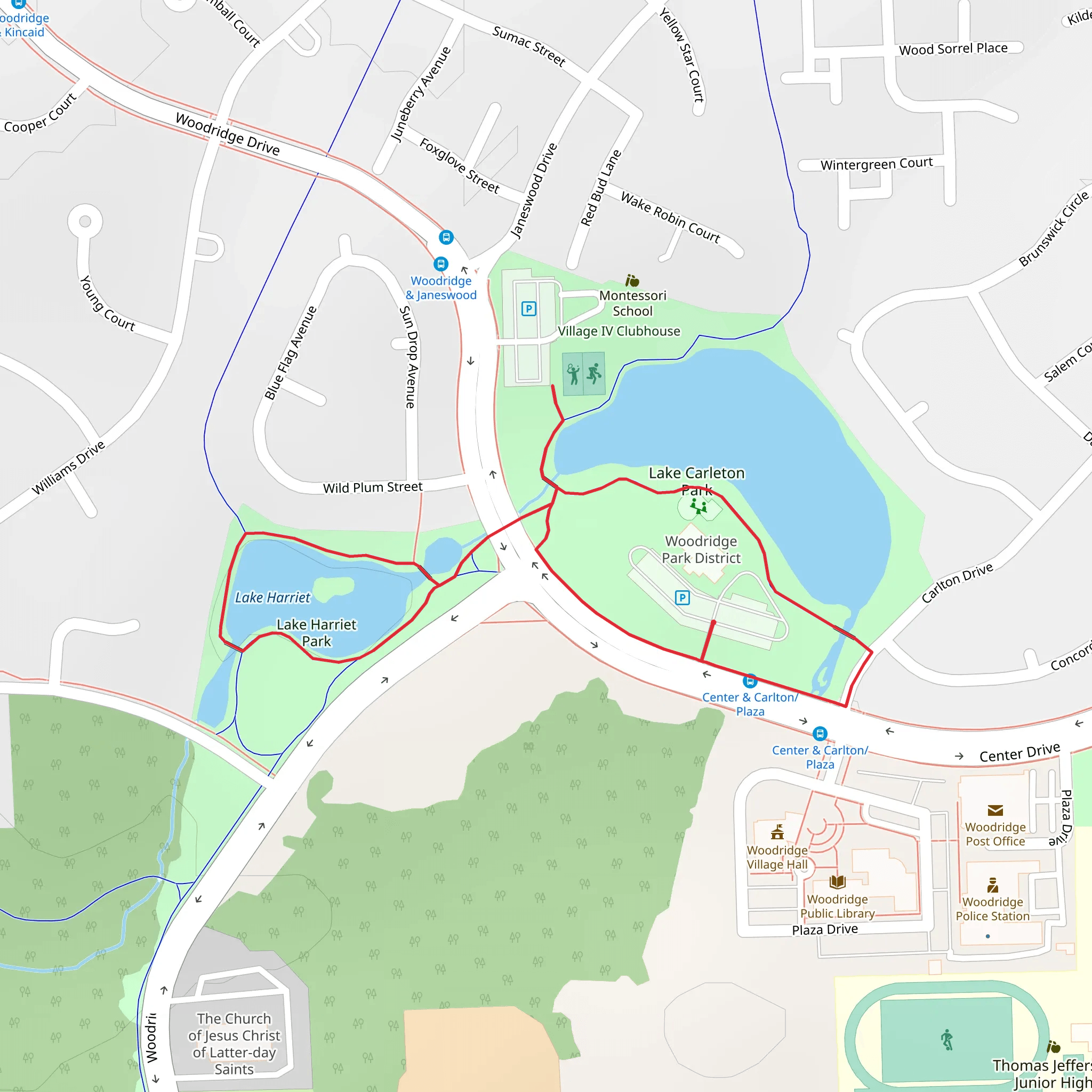 Lake Harriet Park Loop mobile static map