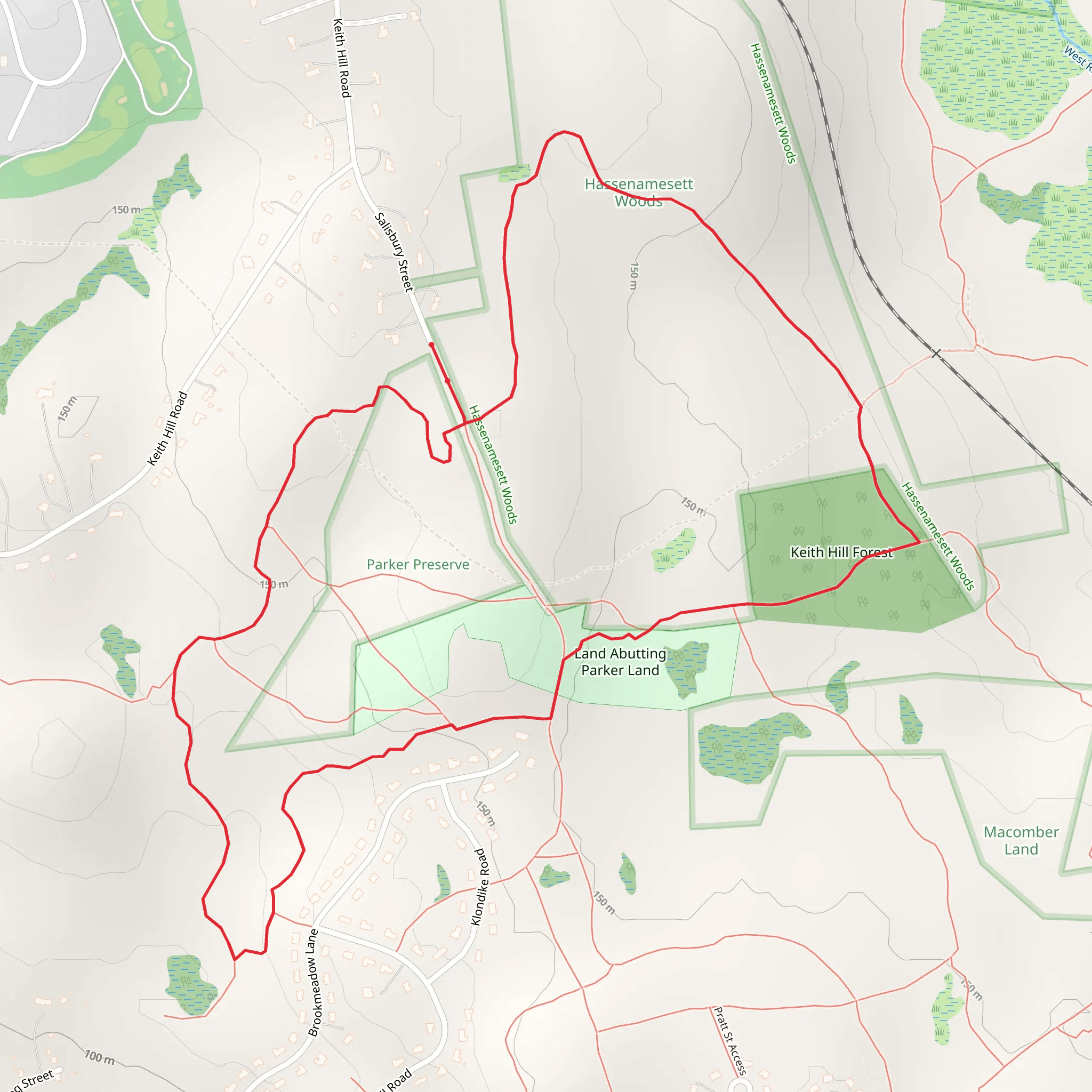 Keith Hill Forest Loop mobile static map