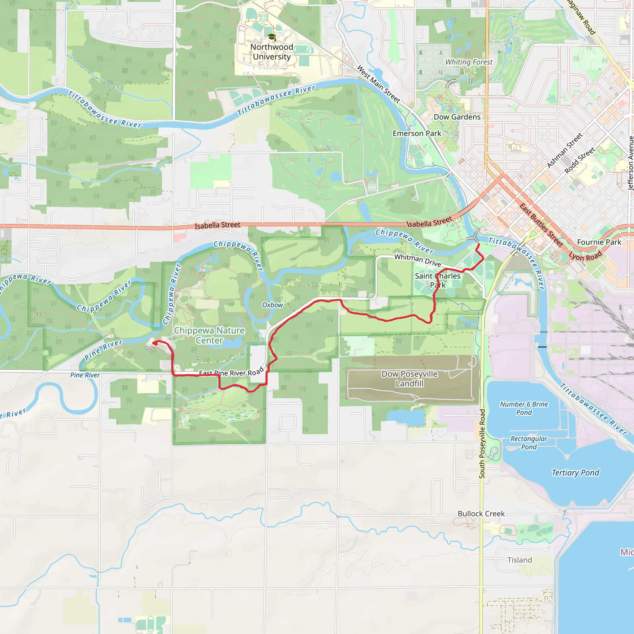 Chippewa Trail mobile static map