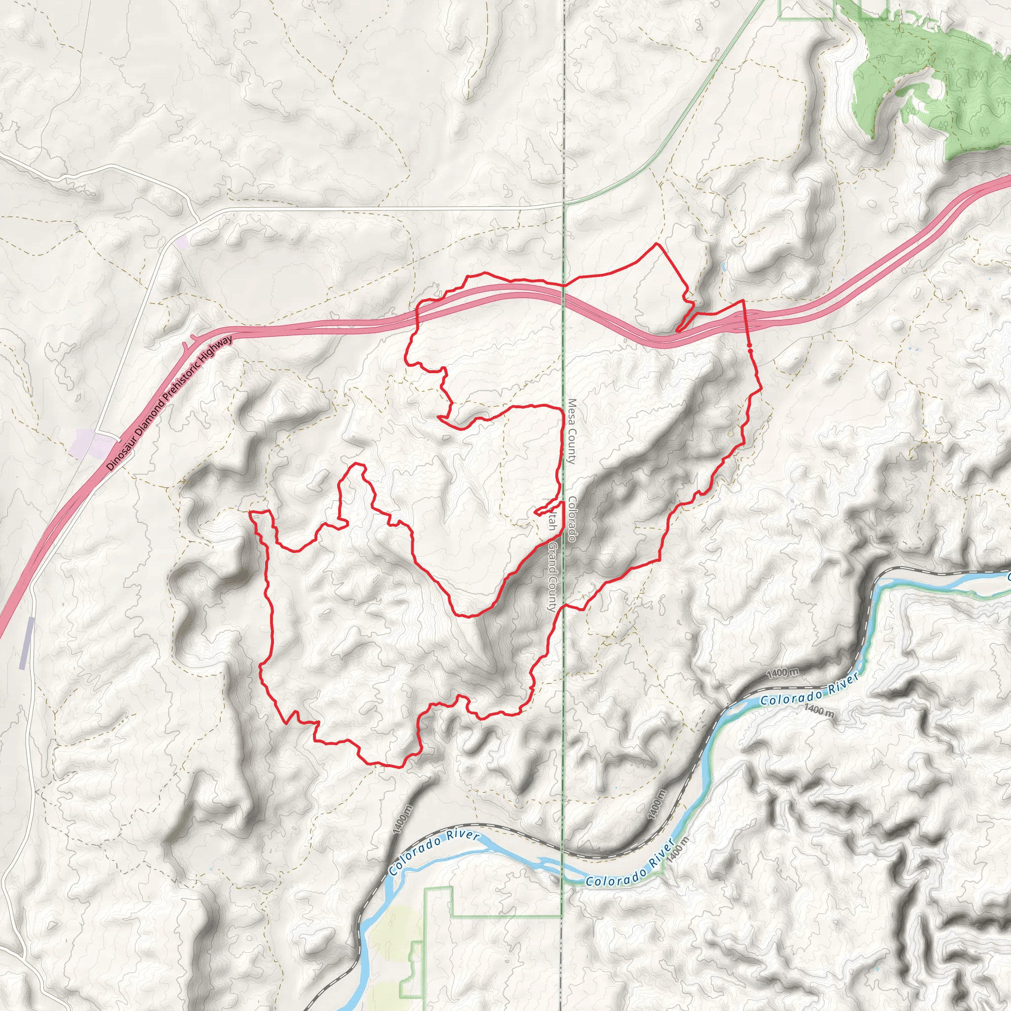 Rabbit Valley and ADT Loop mobile static map
