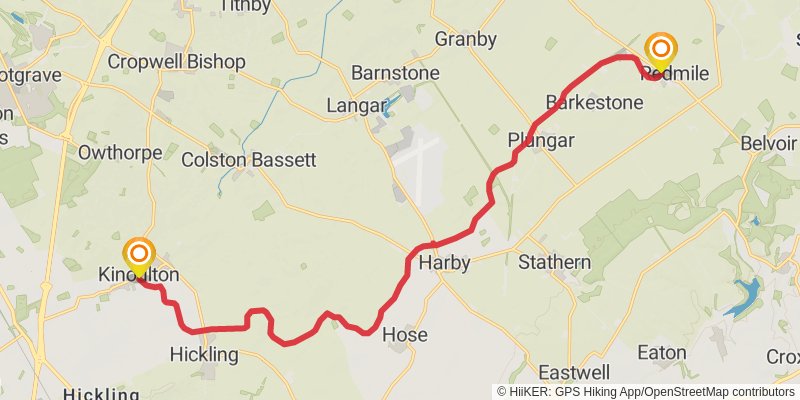 Grantham Canal Walk stage 2 Map