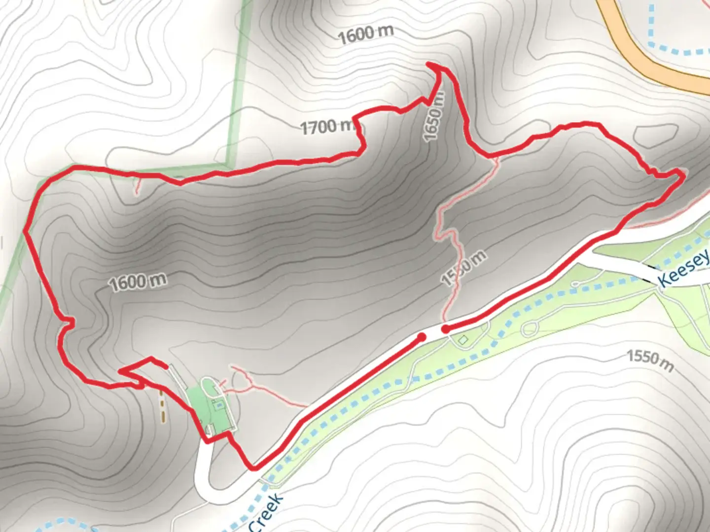 An image depicting the trail Indian Lodge Big Loop Trail and its surrounding area.