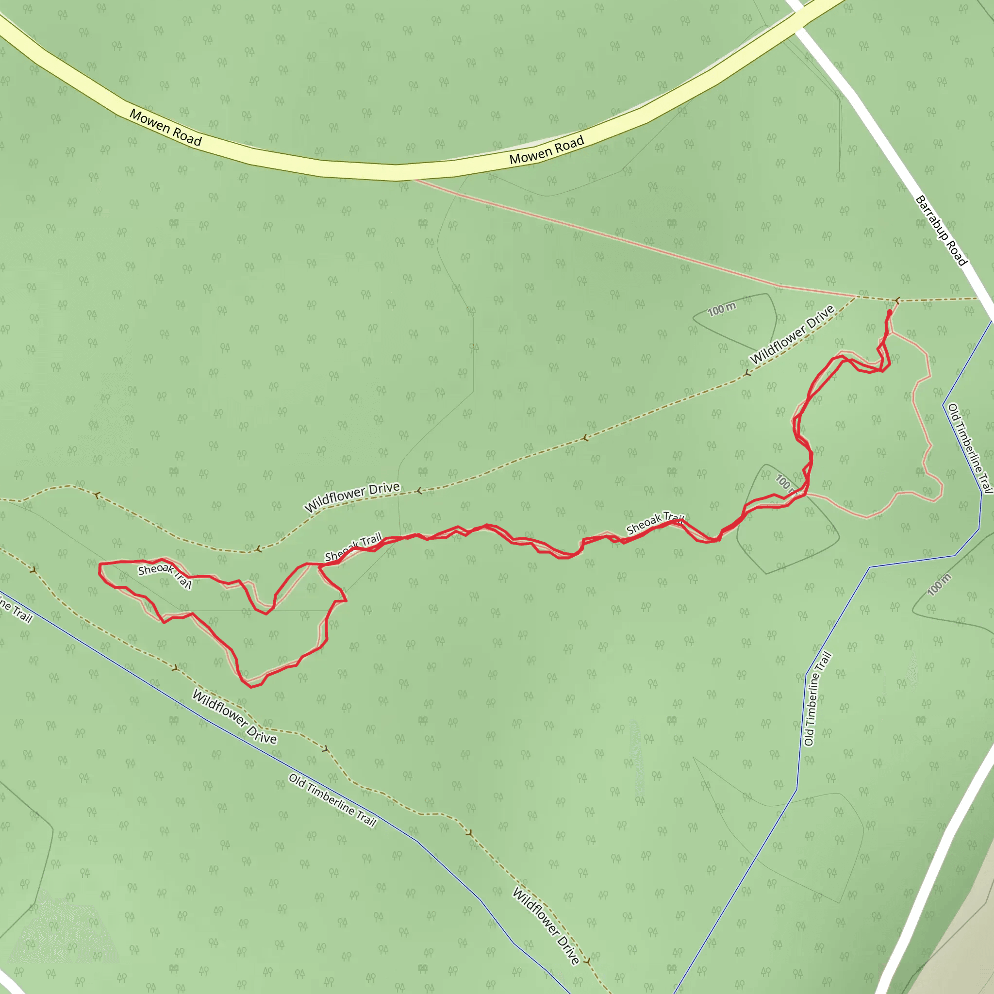 Sheoak Trail mobile static map