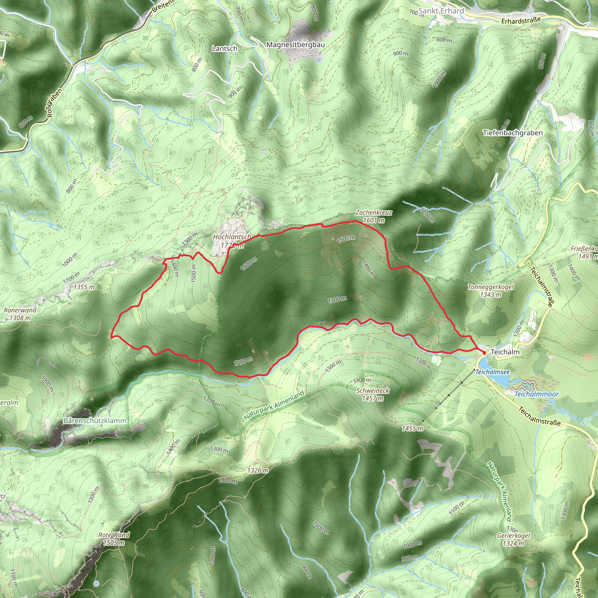 Hochlantsch Hiking Tour mobile static map