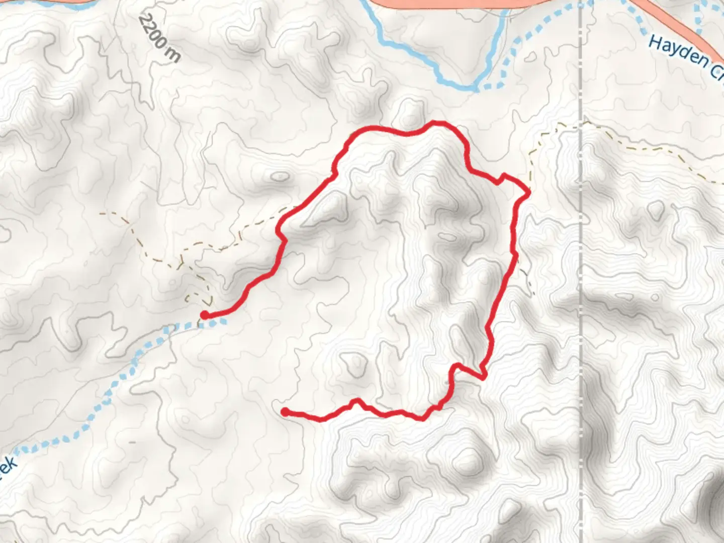 An image depicting the trail Lange Canyon Trail and its surrounding area.