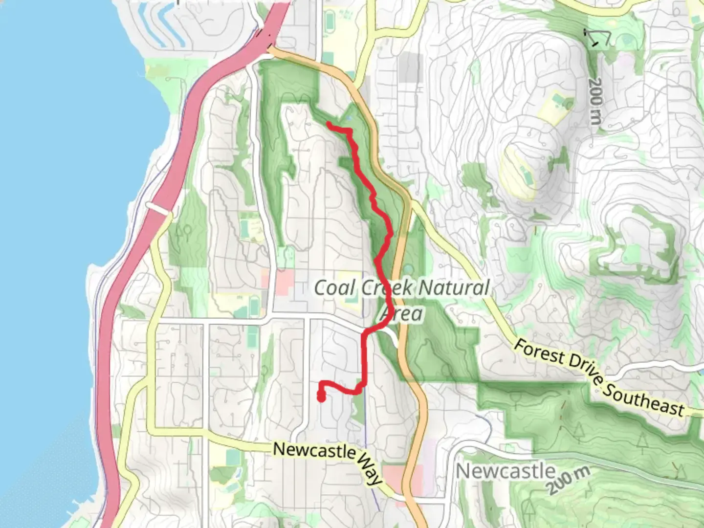 An image depicting the trail Lower Coal Creek Trail and its surrounding area.