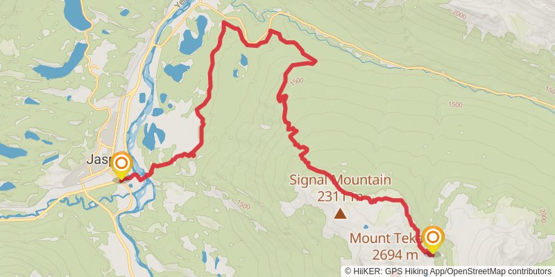 Great Divide Trail stage 50 Map