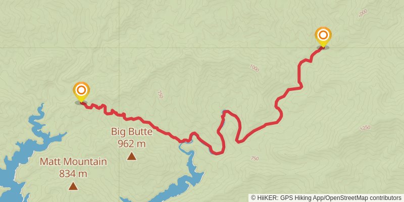 Bone Valley via Hazel Creek Trail stage 3 Map